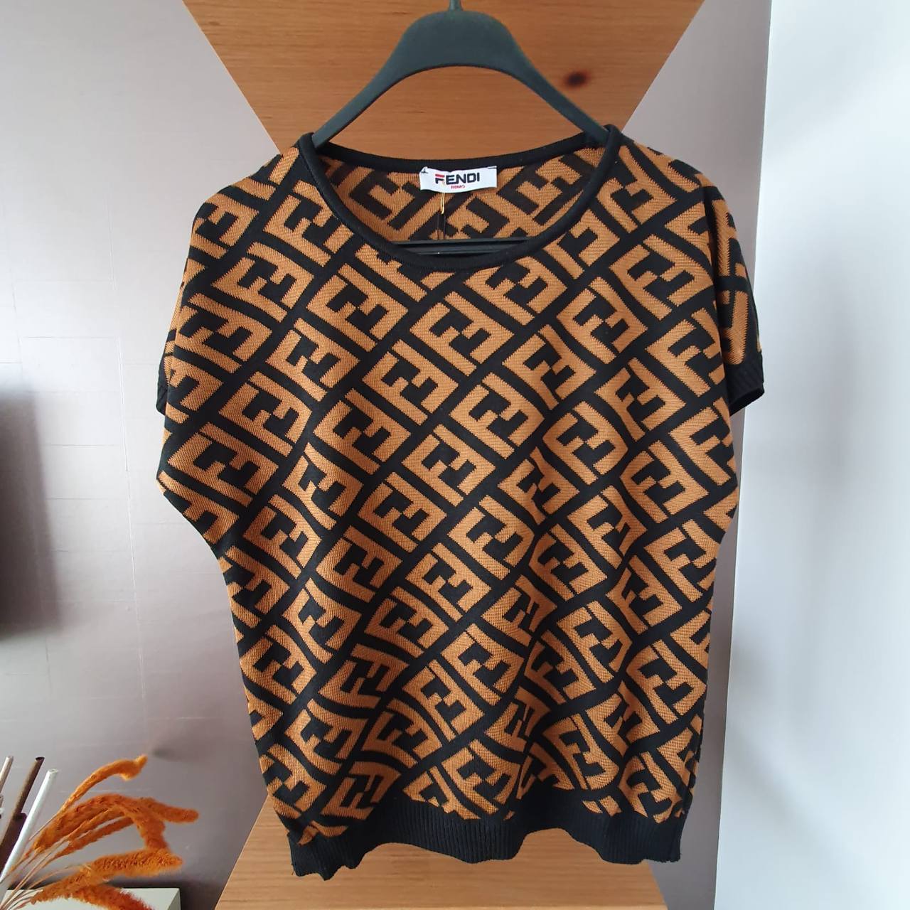 Fendi-FF-Logo-Pattern-Blouse-Bayan-Bluz (2)