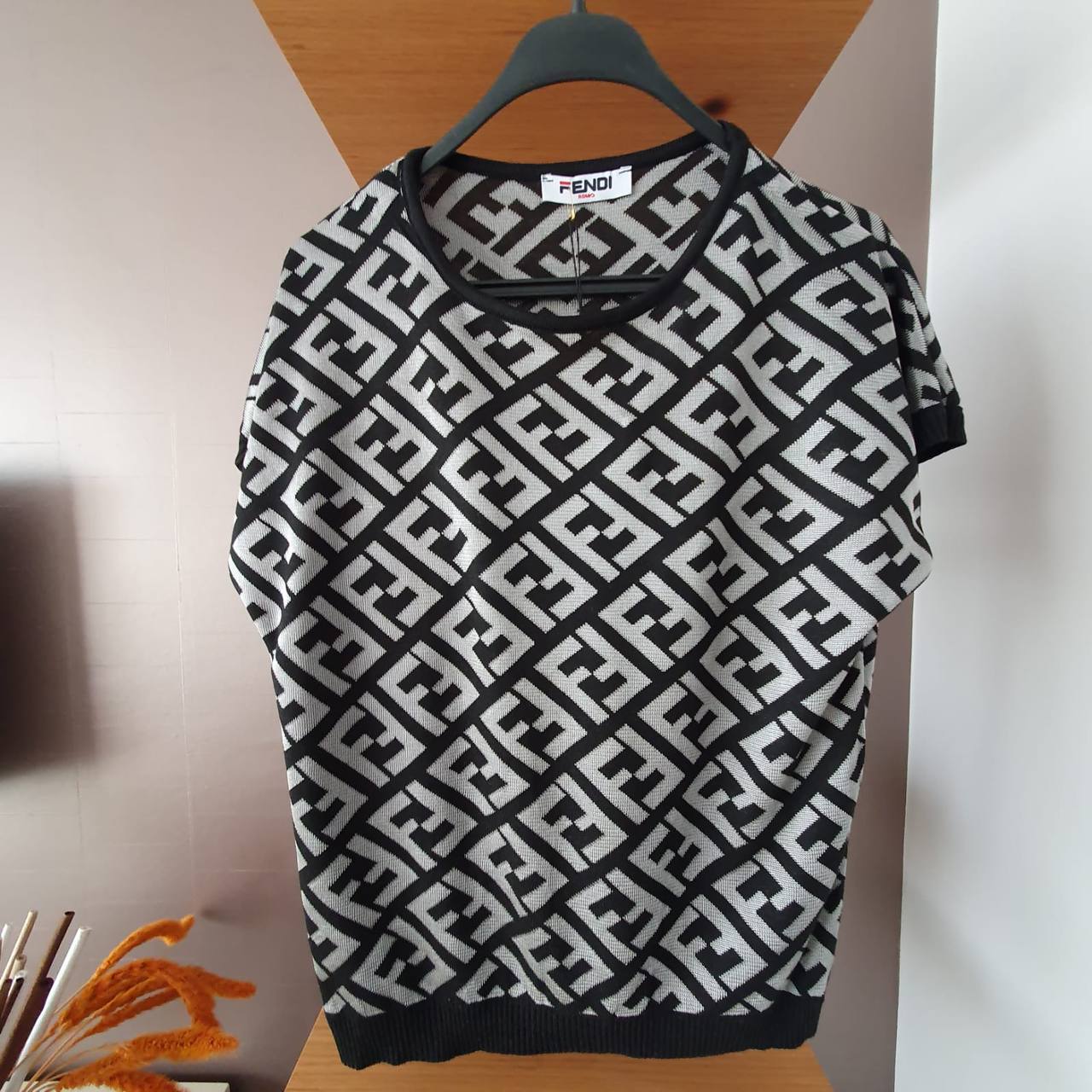 Fendi-FF-Logo-Pattern-Blouse-Bayan-Bluz (3)